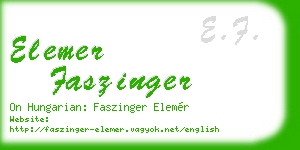 elemer faszinger business card